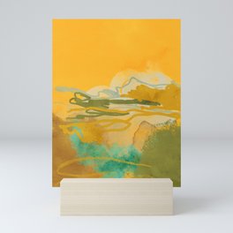 hot summer days landscape abstract Mini Art Print