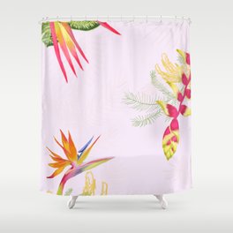 Tropical Flowers Shower Curtain