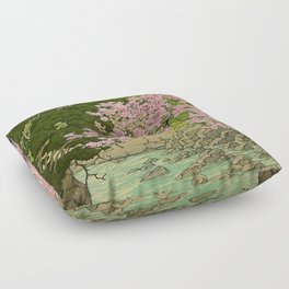 Shaha - A Place Called Home - Nature Landscape Floor Pillow