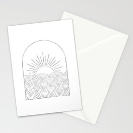 Minimalist arch-sunrise #21 Stationery Card