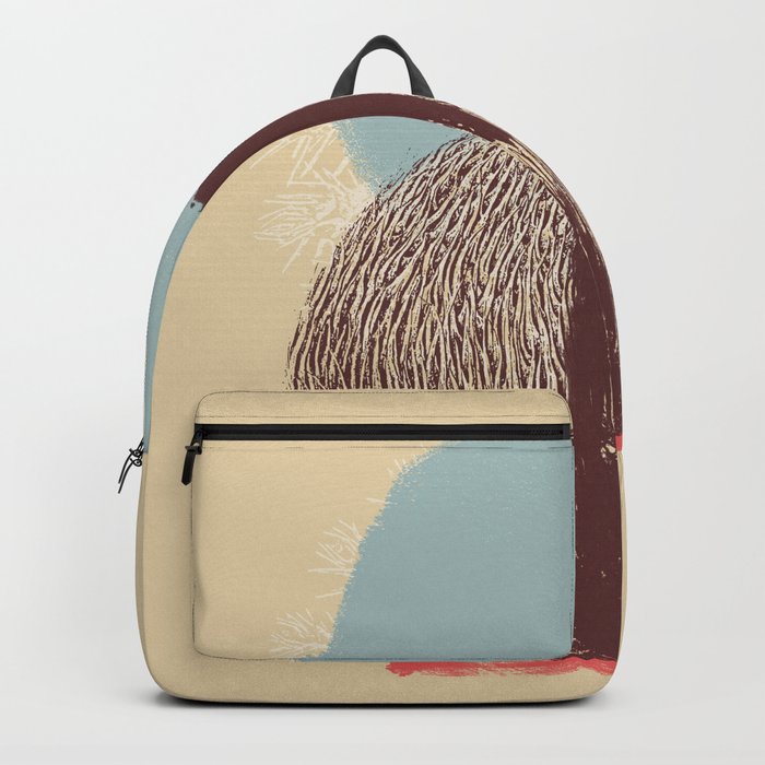 Abstract art gestual and organic Backpack