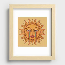 Sad Sun Recessed Framed Print