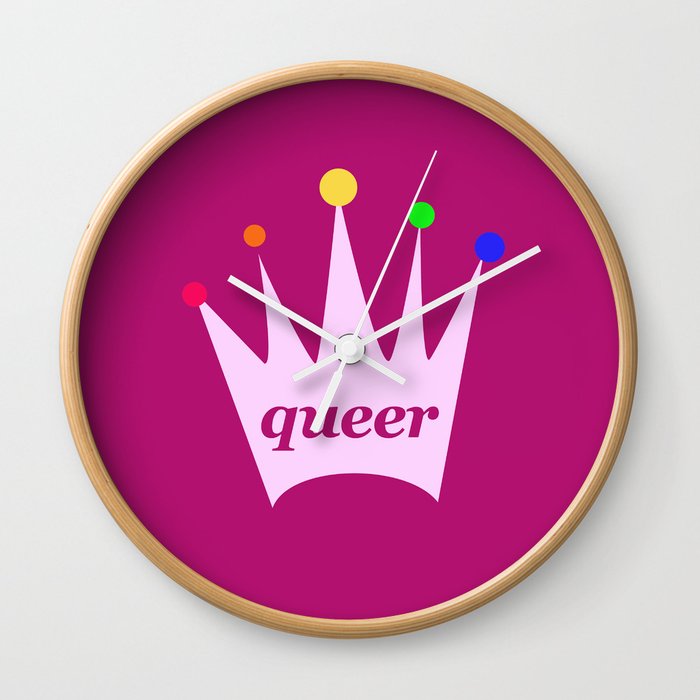 queer queen Wall Clock