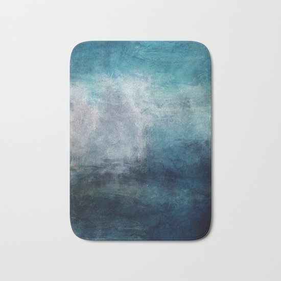 Beach in Blue Bath Mat