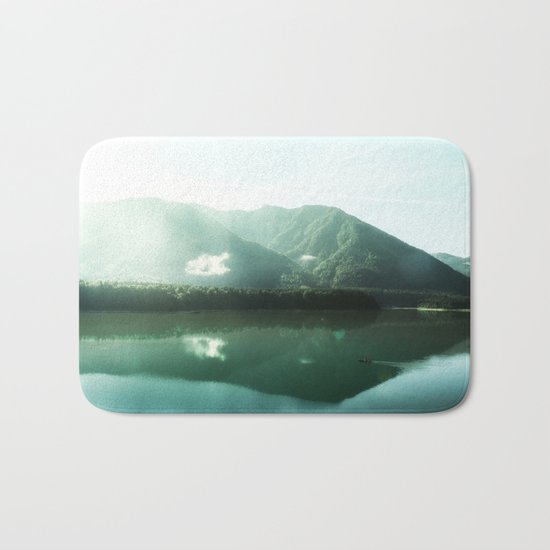Peaceful lake Bath Mat