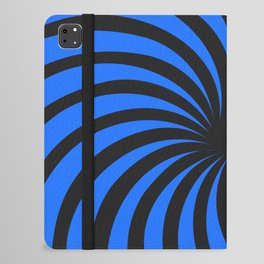 Black and Blue Spinning Hole. iPad Folio Case