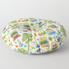 Memories of Lebanon (Ivory)  Floor Pillow