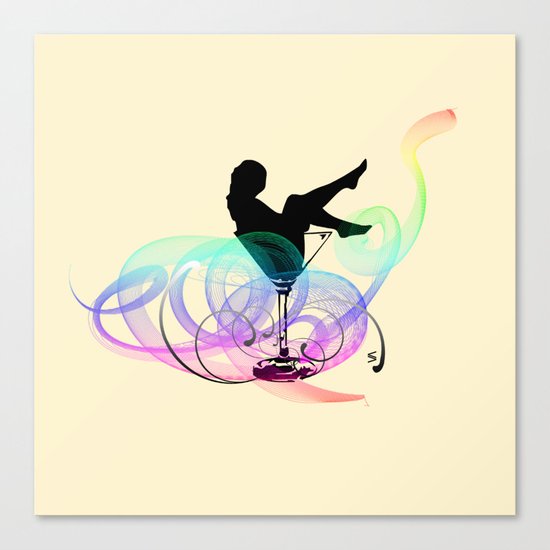 Drink-Woman Canvas Print