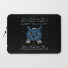 Kawaii Hanukcat Cat Menorah Happy Hanukkah 2021 Laptop Sleeve