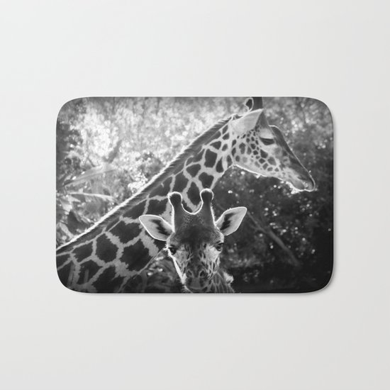 two giraffes Bath Mat