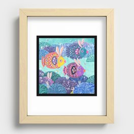 When rabbits start marching... Recessed Framed Print