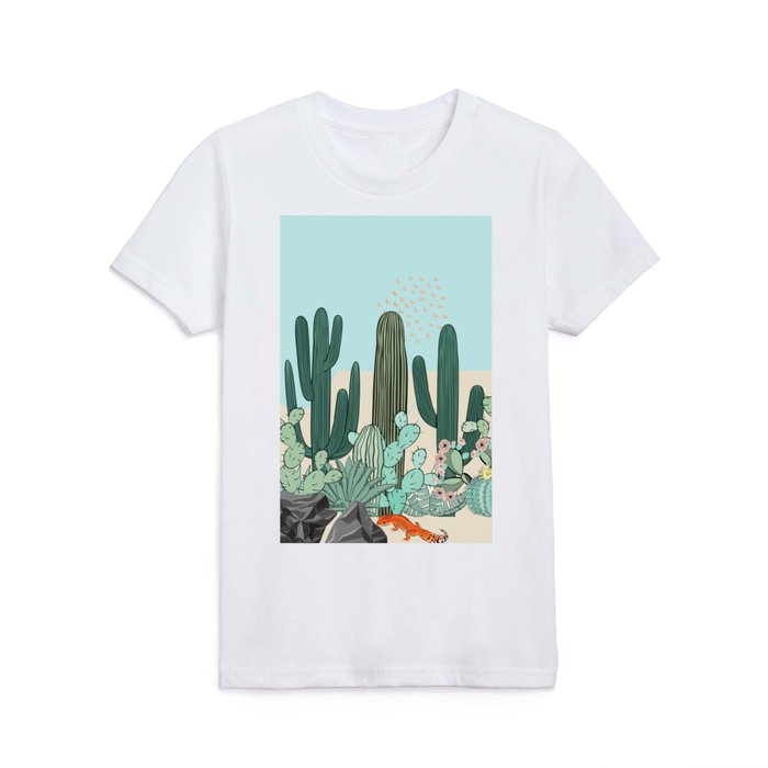 Cactus Desert Plant Love Kids T Shirt