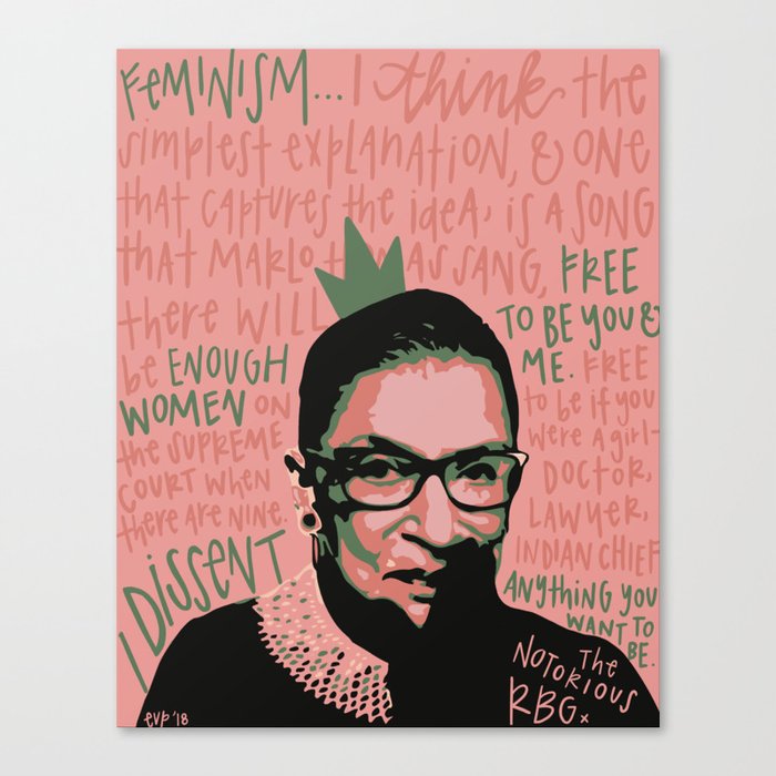 The Notorious RBG. Canvas Print