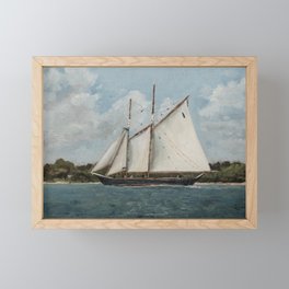 Blue Nose II Schooner Framed Mini Art Print