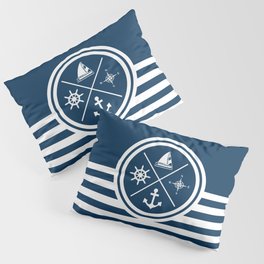 Sailing symbols Pillow Sham