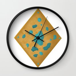 Aqua on wood charm Wall Clock