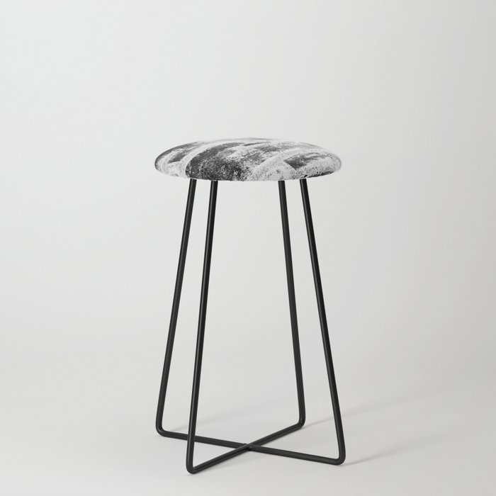 Abstract black and white Counter Stool