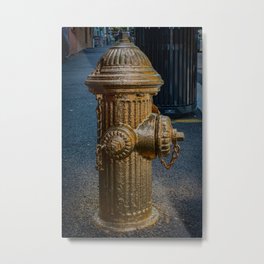 Liquid Gold Fire Hydrant Painted Fire Plug Metal Print | Nozzle, Color, Hydrants, Hydrant, Unnoticed, Fire Hydrant, Gold, Digital, Fire Brigade, Fireman 