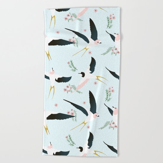 Birds #society6 #decor #buyart Beach Towel