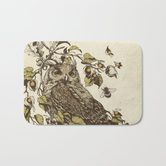 Great Horned Owl Bath Mat