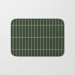 Rectangular Grid Pattern - Deep Green Bath Mat