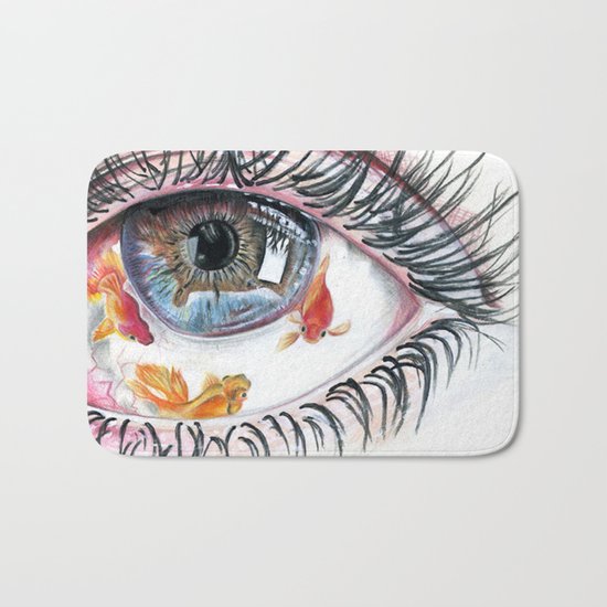 Koi Fish in Eye Bath Mat