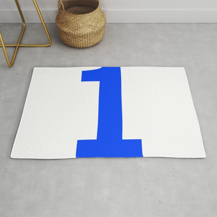 Number 1 (Blue & White) Rug