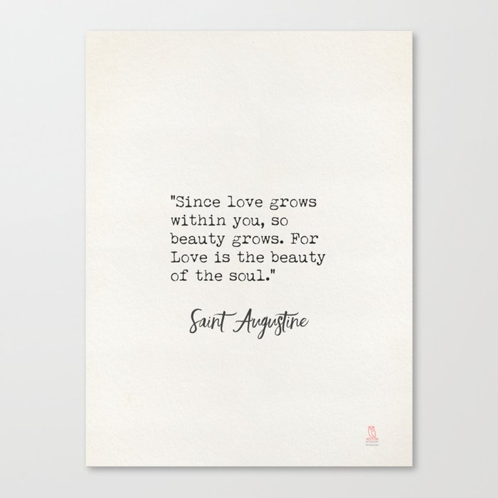 St Augustine quote Canvas Print