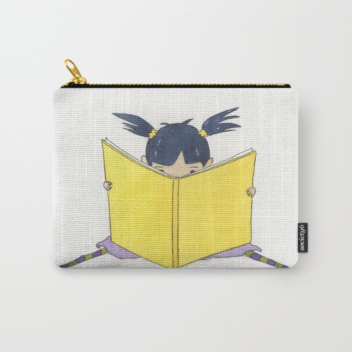Little Girl Reading Carry-All Pouch