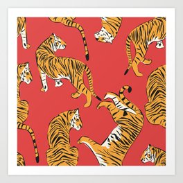Tiger Pattern 005 Art Print