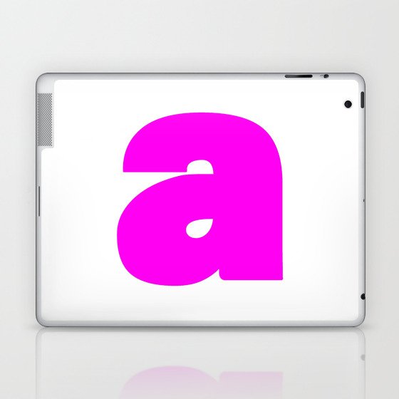 a (Magenta & White Letter) Laptop & iPad Skin
