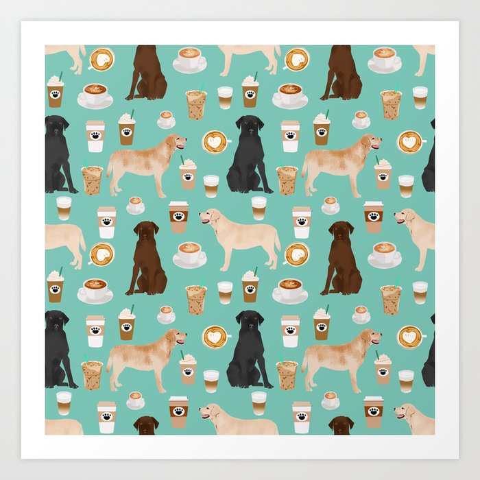Labrador retriever gifts for lab owners golden retriever chocolate lab black lab dog breeds Art Print