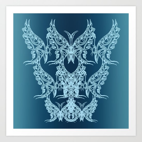 Indian Butterfly Enblem Art Print