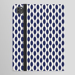 Blue retro shapes mid century modern iPad Folio Case