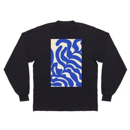 matisse blue leaves Long Sleeve T-shirt