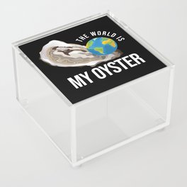 The World Is My Oyster Oyster Shell Acrylic Box