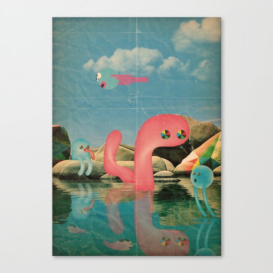 lago animato Canvas Print