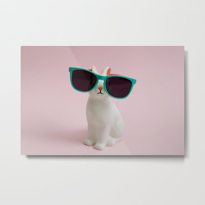 Sunglasses bunny Metal Print
