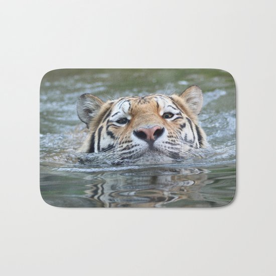 Swimming tiger Bath Mat