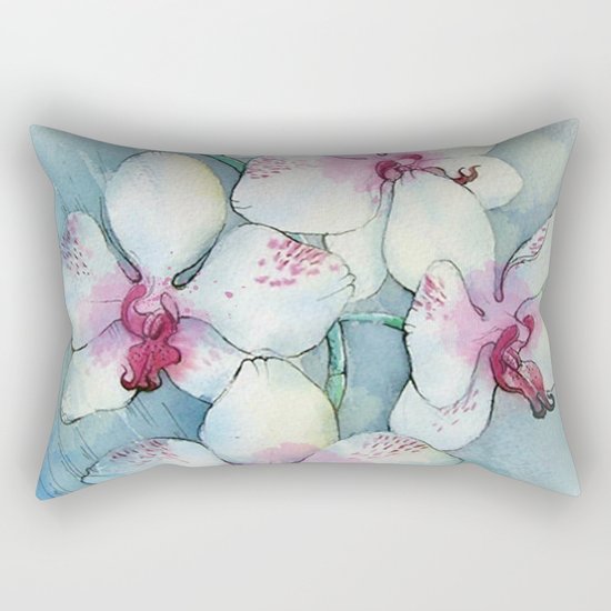 Orchids 01 Rectangular Pillow