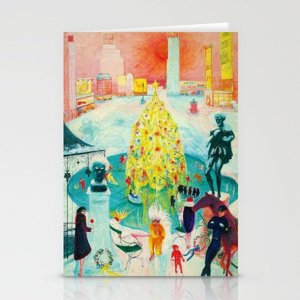 New York City, Winter Time Portrait by Florine Stettheimer Stationery Cards