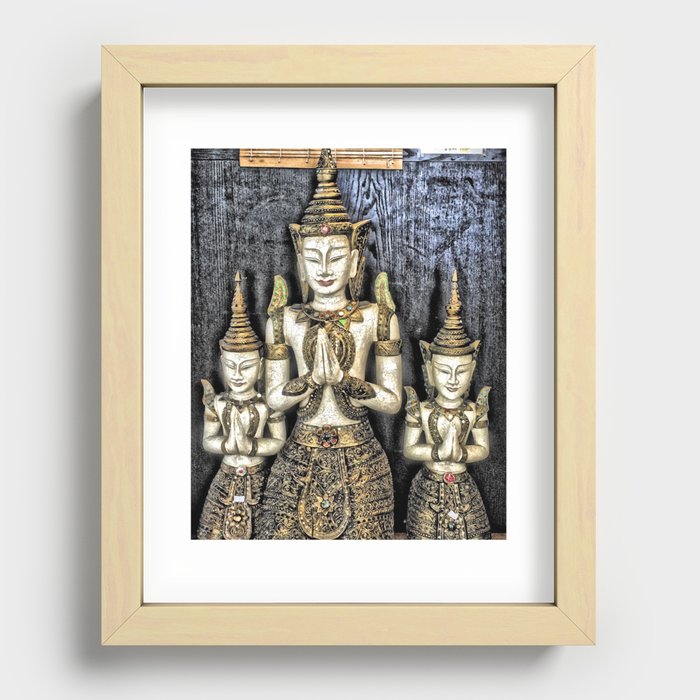 3 Buddhas Recessed Framed Print