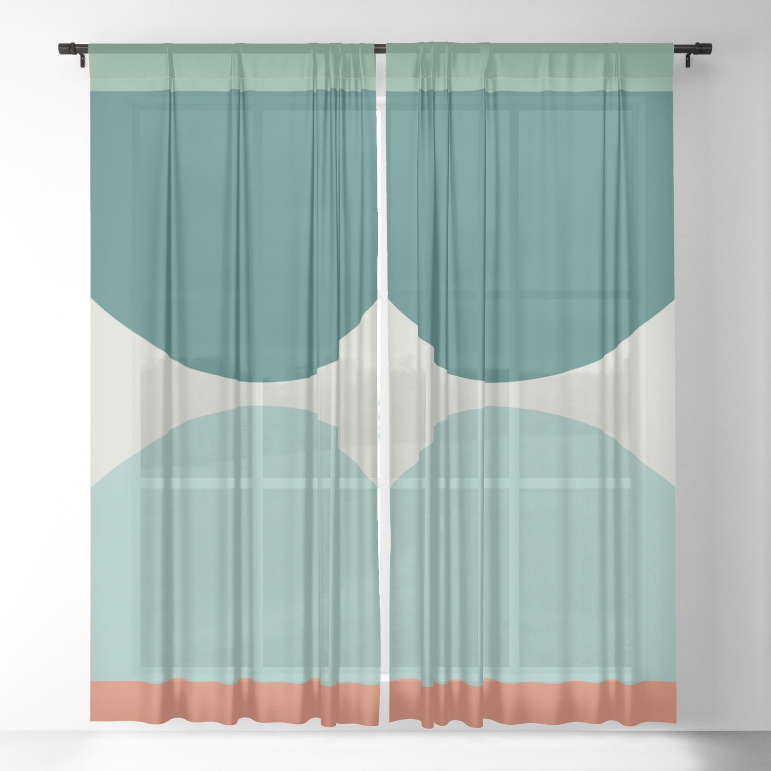 Abstract Geometric 20 Sheer Curtain By Theoldartstudio Society6