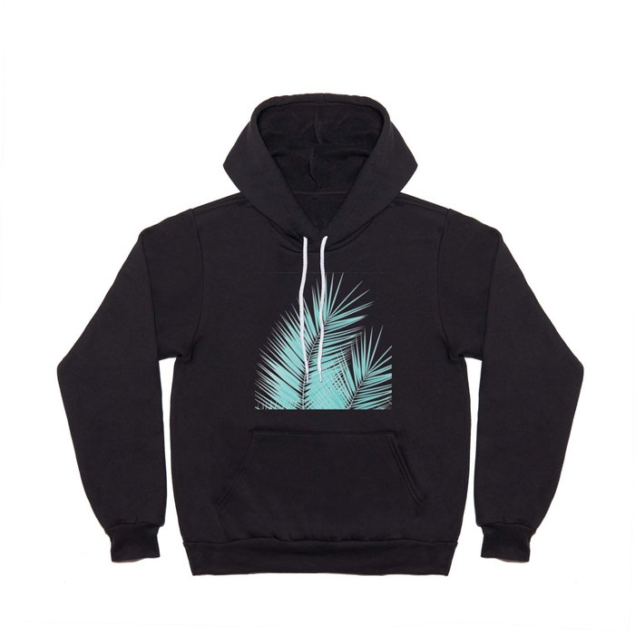 Soft Turquoise Palm Leaves Dream - Cali Summer Vibes #1 #tropical #decor #art #society6 Hoody