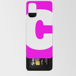 C (White & Magenta Letter) Android Card Case