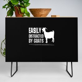 Goat Easily Distracted By Goats Credenza