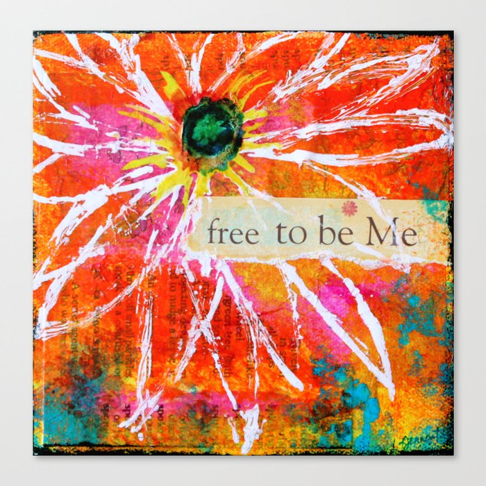 free to be me canvas print by kathleentennant society6