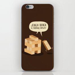 Jenga Brick is Falling Down iPhone Skin