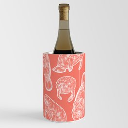 Manatee Print - Coral Wine Chiller