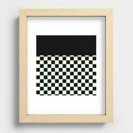 Checkered With Neon Green II Recessed Framed Print